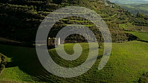 View of old Italian rural house in the Sicilian countryside