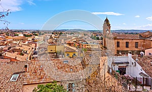 View of old italian town Santarcangelo di Romagna photo