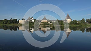 View of the old Ladoga fortress on the Volkhov river. Leningrad region, Russia