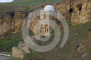 View of the old mausoleum of Diri Baba in the vicinity of the Maraza village. Azerbaijan