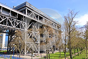 View of the old Niederfinow ship lift, Oder Havel Canal, Brandenburg, Germany