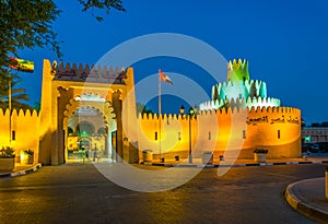 view of the old palace museum in Al Ain during nigth, UAE...IMAGE