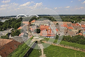 View of the old part of Novi Sad from the Petrovaradin Fortress, Novi Sad, Serbia