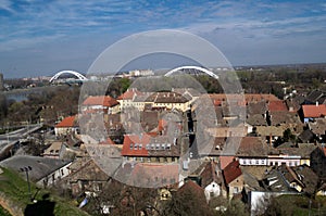 View on old Petrovaradin old town, Serbia