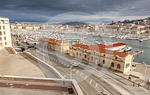 View of the old port of Marseille