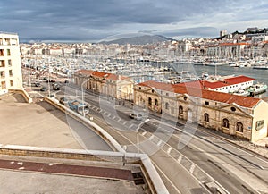 View of the old port of Marseille