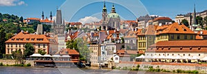 A view of old Prague from the Vltava river on a lovely lazy afternoon