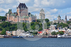 View of old Quebec and Chateau Frontenac