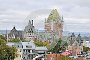 View of old Quebec and the ChÃ¢teau Frontenac