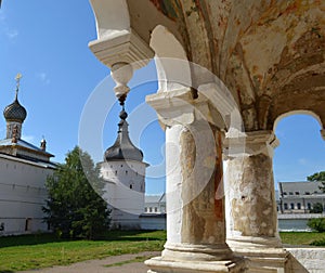 View of old Rostov Kremlin Russia