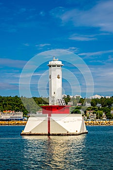 Round Island Lighthouse in Mackinac Island St. Ignace, Michigan photo