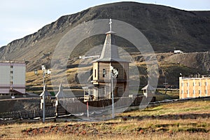 Russian Orthodox Church in Barentsburg, Svalbard photo