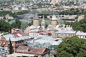 View from the old street in Tbilisi photo