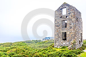 View of old tin mine in Cornwall