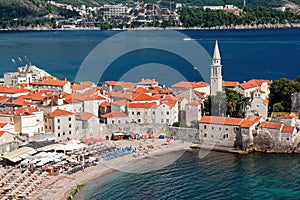 View of the old town of Budva, Montenegro