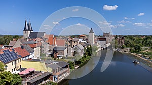 view of the old town calbe in saxony-anhalt,germany