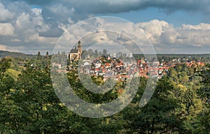 View of the old town and castle of Kronberg im Taunus, Germany