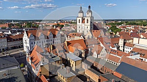 view of the old town Lutherstadt Wittenberg in germany photo