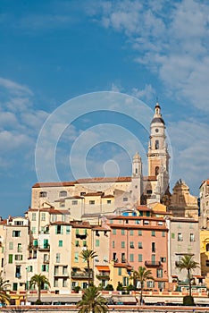 View of old town, Menton, France