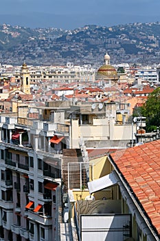 View of old town of Nice, France