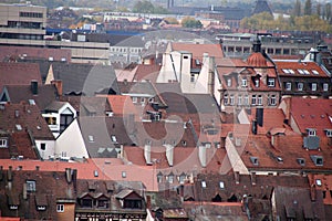 View of the old town of Nuremberg