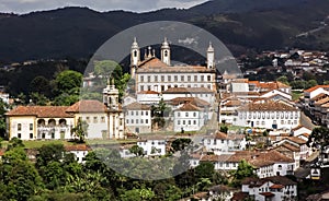 View of the old town of Ouro Preto, Brazil photo