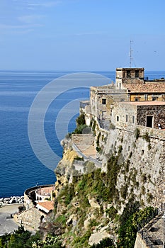 View on the old town of Pizzo at tyrrhenian sea