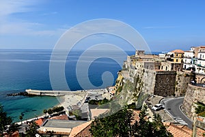 View on the old town of Pizzo at tyrrhenian sea