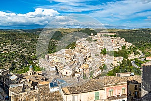 View of the old town of Ragusa Ibla in Sicily, Italy