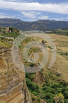 View from old town of Ronda, Malaga, Andalusia, Spain photo