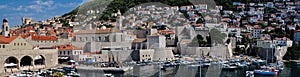 View of the old town from the side of the historic harbor, Dubrovnik, Croatia