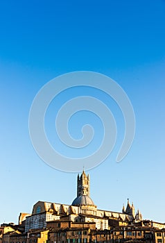 View of the old town of Siena, Italy