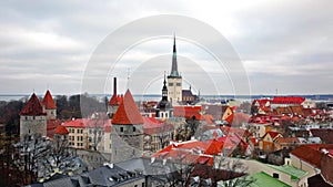 View of the old town. Tallinn, Estonia