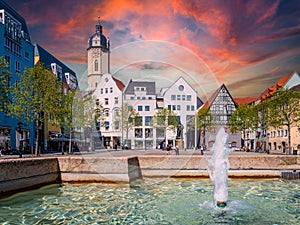 view of the old town weimar, thuringia east germany