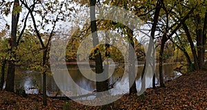 Olentangy River in Autumn, Columbus, Ohio photo