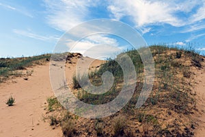 View of the Oleshkiv sands - the Ukrainian desert near the city of Kherson. Ukraine photo