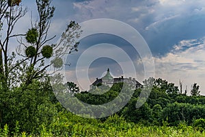 View on the Olesko Castle from a distance