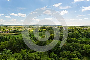 A view of the Olesko village from the castle hill, Olesko, Ukraine