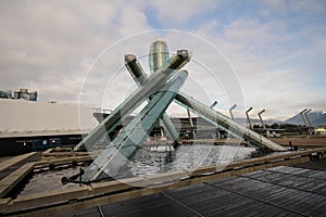 View of the Olympic Cauldron Jack Poole Plaza
