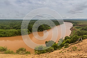 View of Omo river near Korcho village, Ethiop