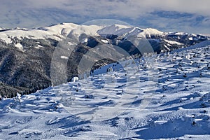 View from Ondrejska Hola in Low Tatras mountains towards Chabenec