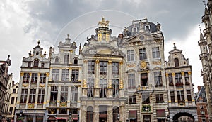 View on one of the building at the Grand Place (Grote Markt) in Brussels, Belgium