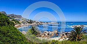 View of one of the small bays south of Camps bay,cape town