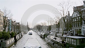 View of one of the Unesco world heritage famous city canals