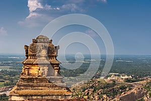 View onto plains from Shravanabelagola Jain Tirth in Karnataka,