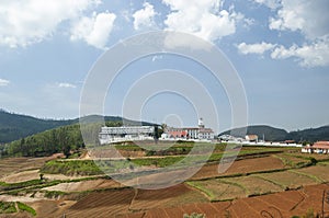 View of Ooty with Good Shepherd International School, Ootacamund, in Nilgiris, Tamil Nadu, India
