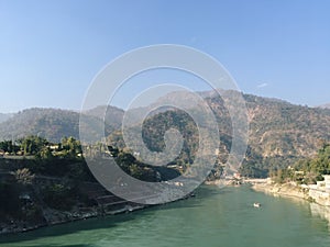 View of Ganga River in Rishikesh photo