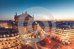 View of Opera Garnier, Paris, France