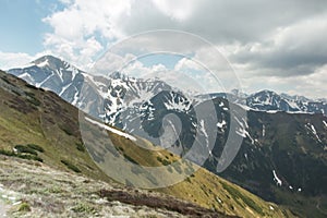 View from the Ornak ridge towards the High Tatras