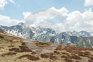 View from the Ornak ridge towards the High Tatras